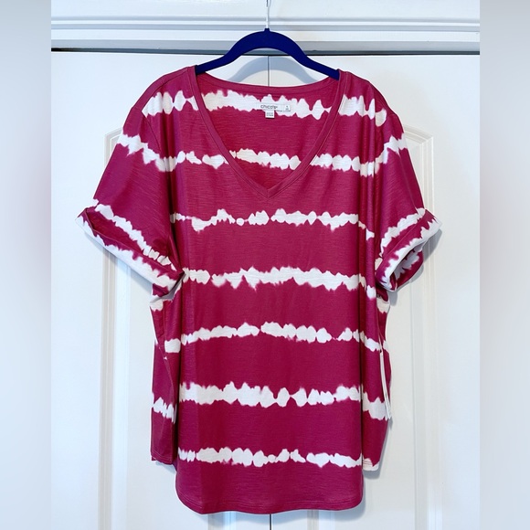 Chico’s Zenergy Tie Dye V-Neck Sz 4 (XXL/20/22) - Picture 2 of 8